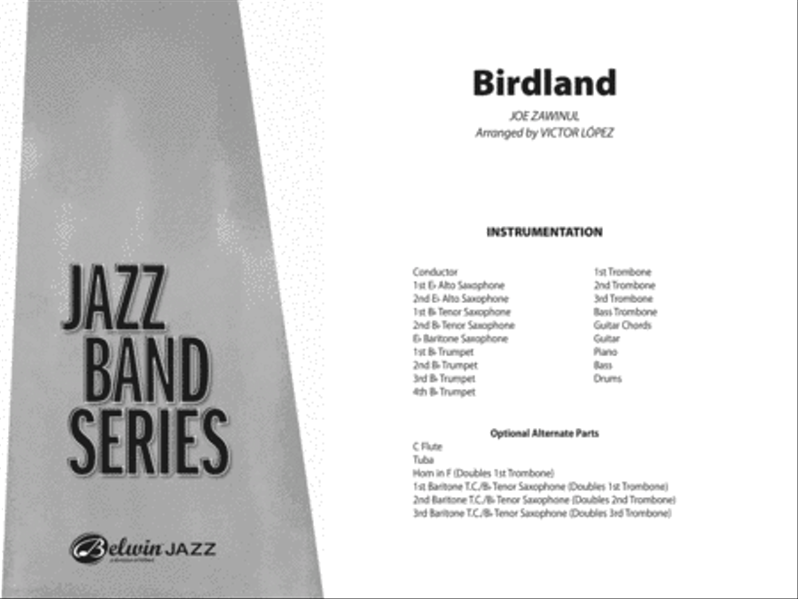 Birdland Birdland Jazz Ensemble scores gallery preview page 20