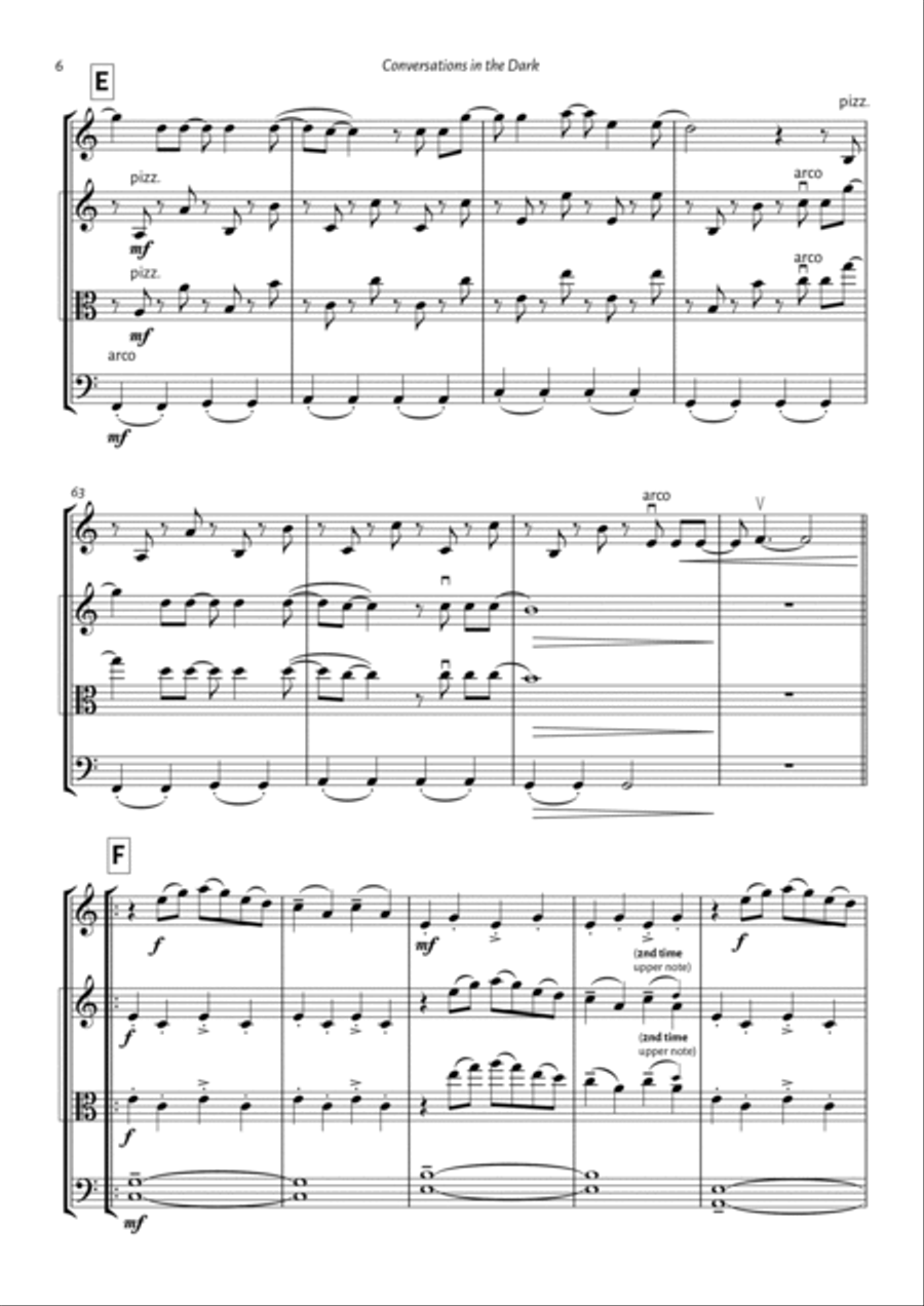Conversations In The Dark String Trio scores gallery preview page 6