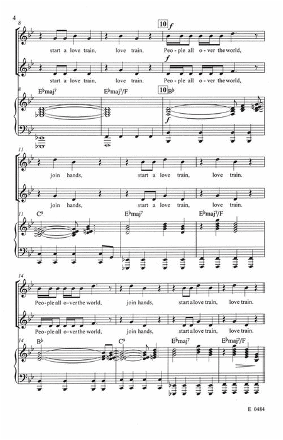 Put a Little Love in Your Heart (with “Love Train”) 3-Part scores gallery preview page 4