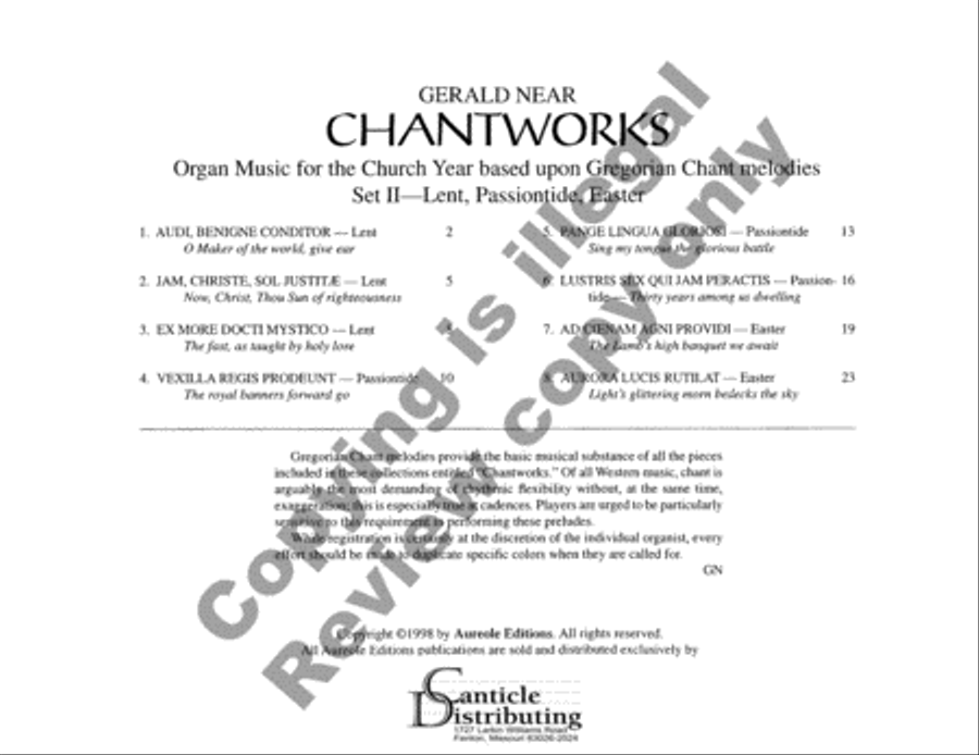 Chantworks, Set II Lent, Passiontide, Easter Organ scores gallery preview page 13