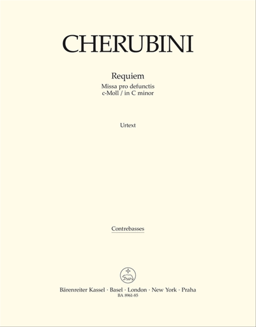 Requiem c-Moll -Missa pro defunctis- Double Bass scores gallery preview page 1