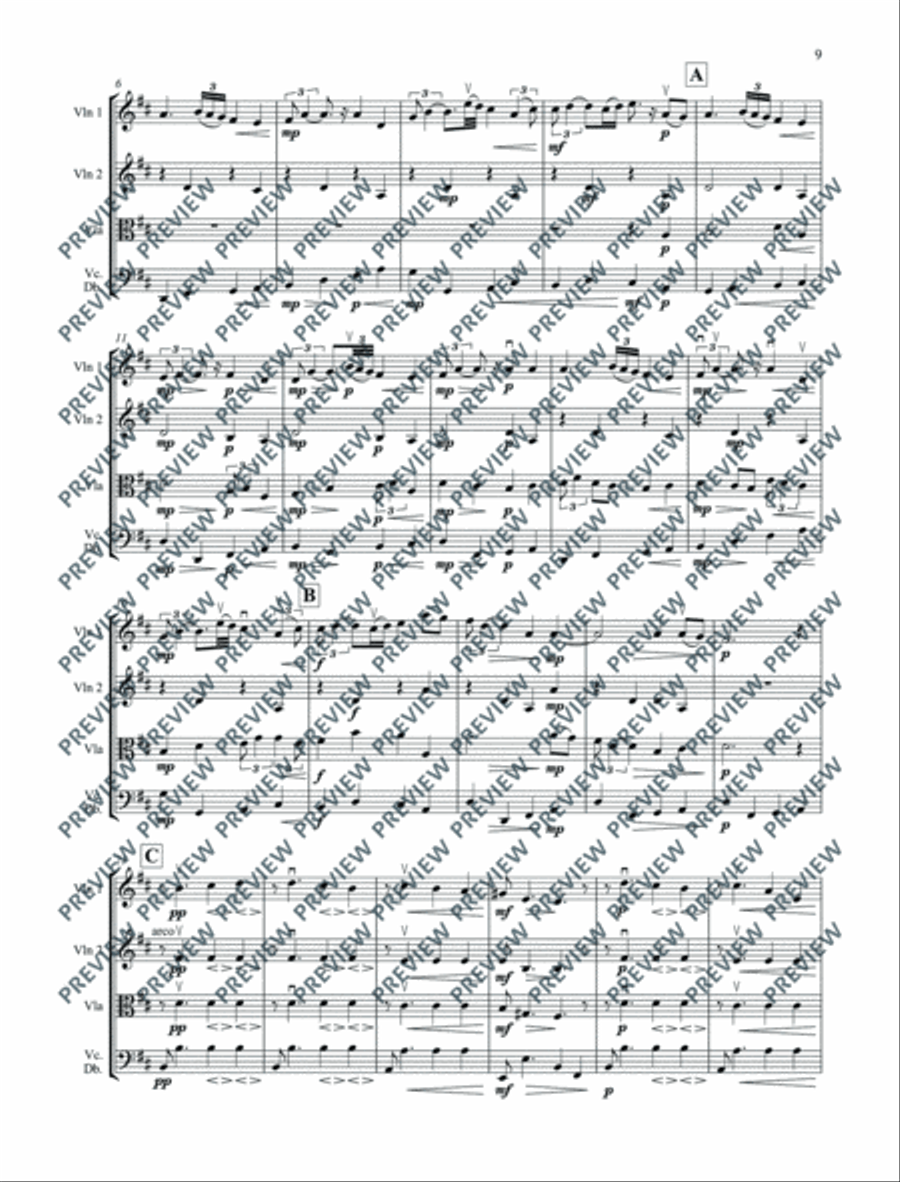 Start Point String Quartet scores gallery preview page 10