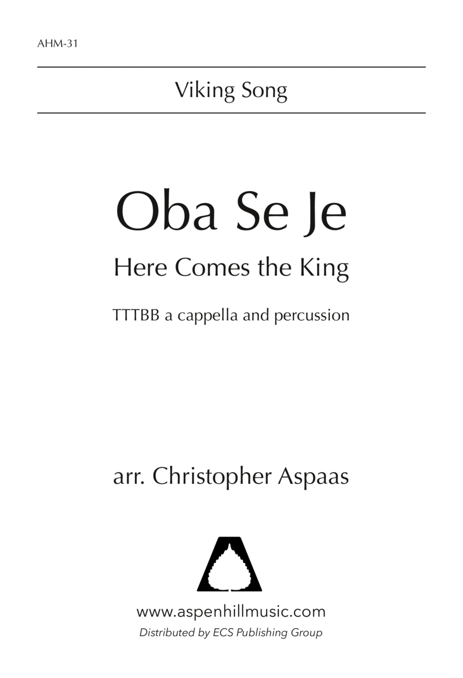 Oba Se Je A Cappella scores gallery preview page 1