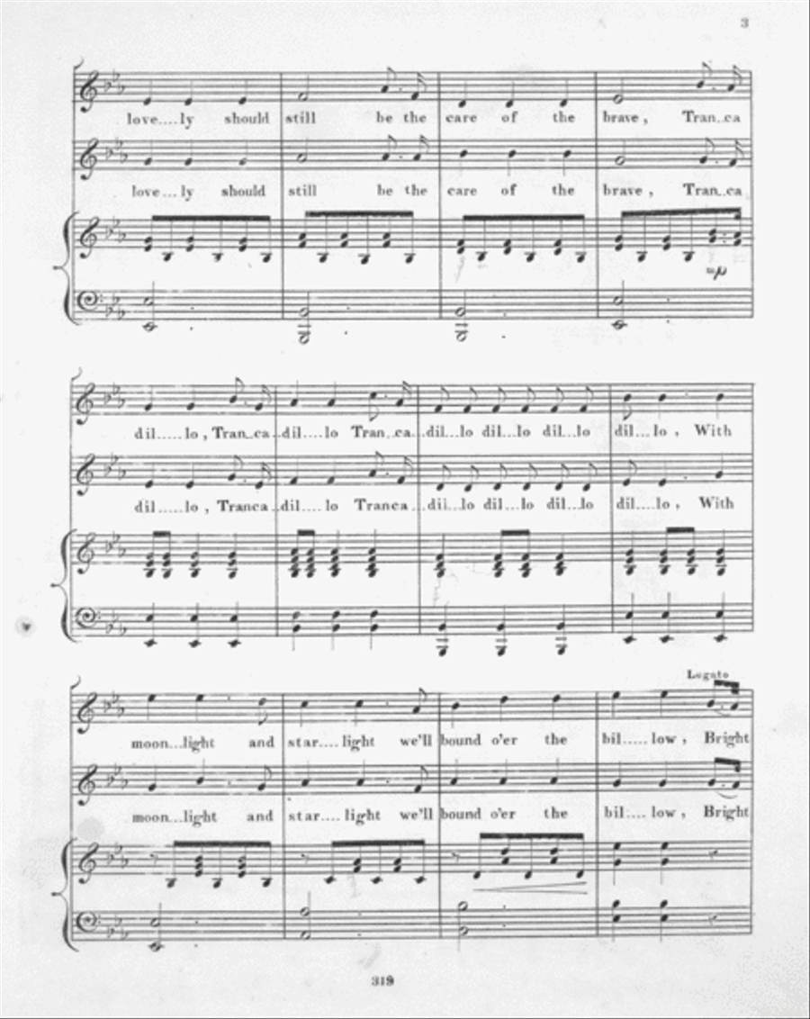 Oh Come Maidens Come. Boat Song Voice scores gallery preview page 3