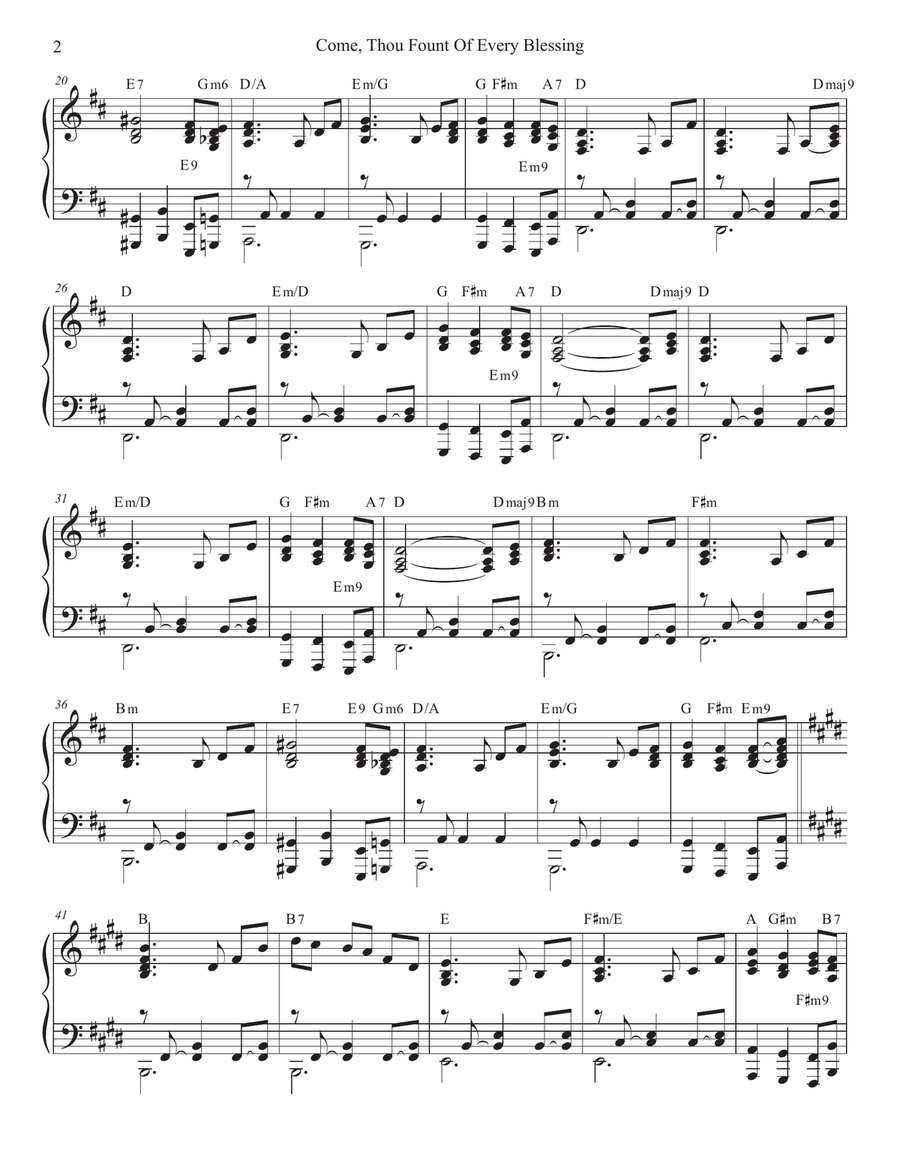 Come, Thou Fount Of Every Blessing (Duet for Violin and Viola) String Duet scores gallery preview page 6