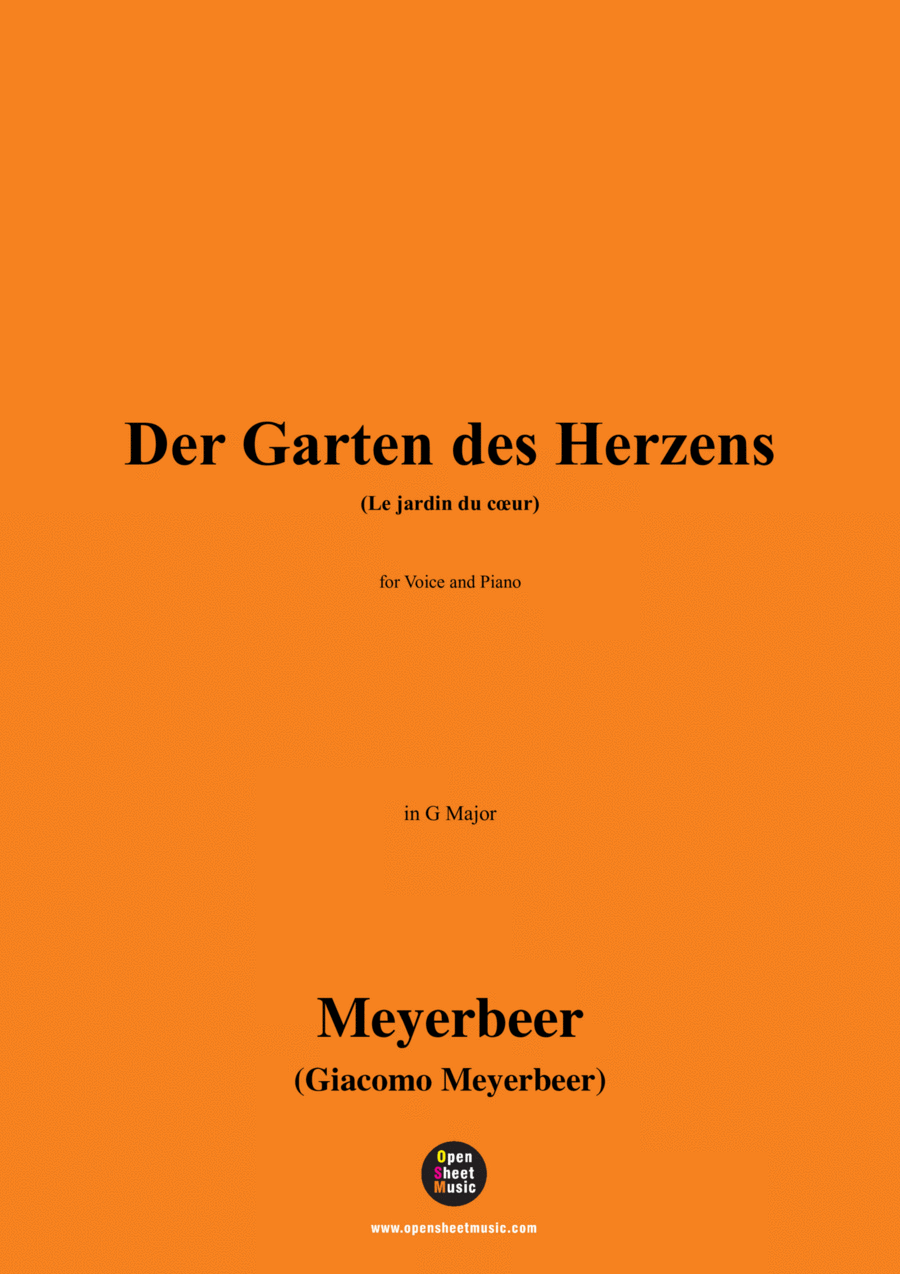 Meyerbeer-Der Garten des Herzens(Le jardin du cœur),in G Major Voice scores gallery preview page 1