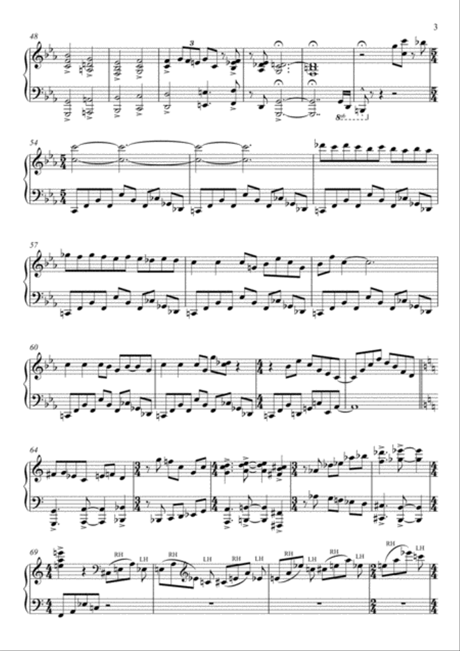 Tarkus Piano Solo scores gallery preview page 3