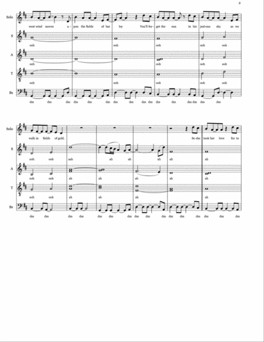 Fields Of Gold Fields Of Gold 4-Part scores gallery preview page 2
