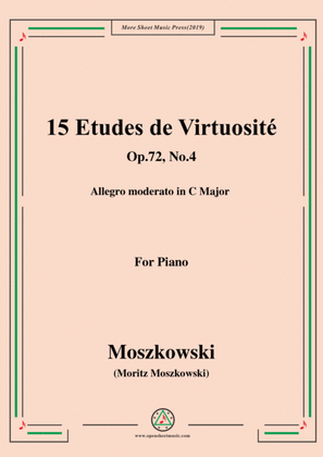 Moszkowski-15 Etudes de Virtuosité,Op.72,No.4,Allegro moderato in C Major