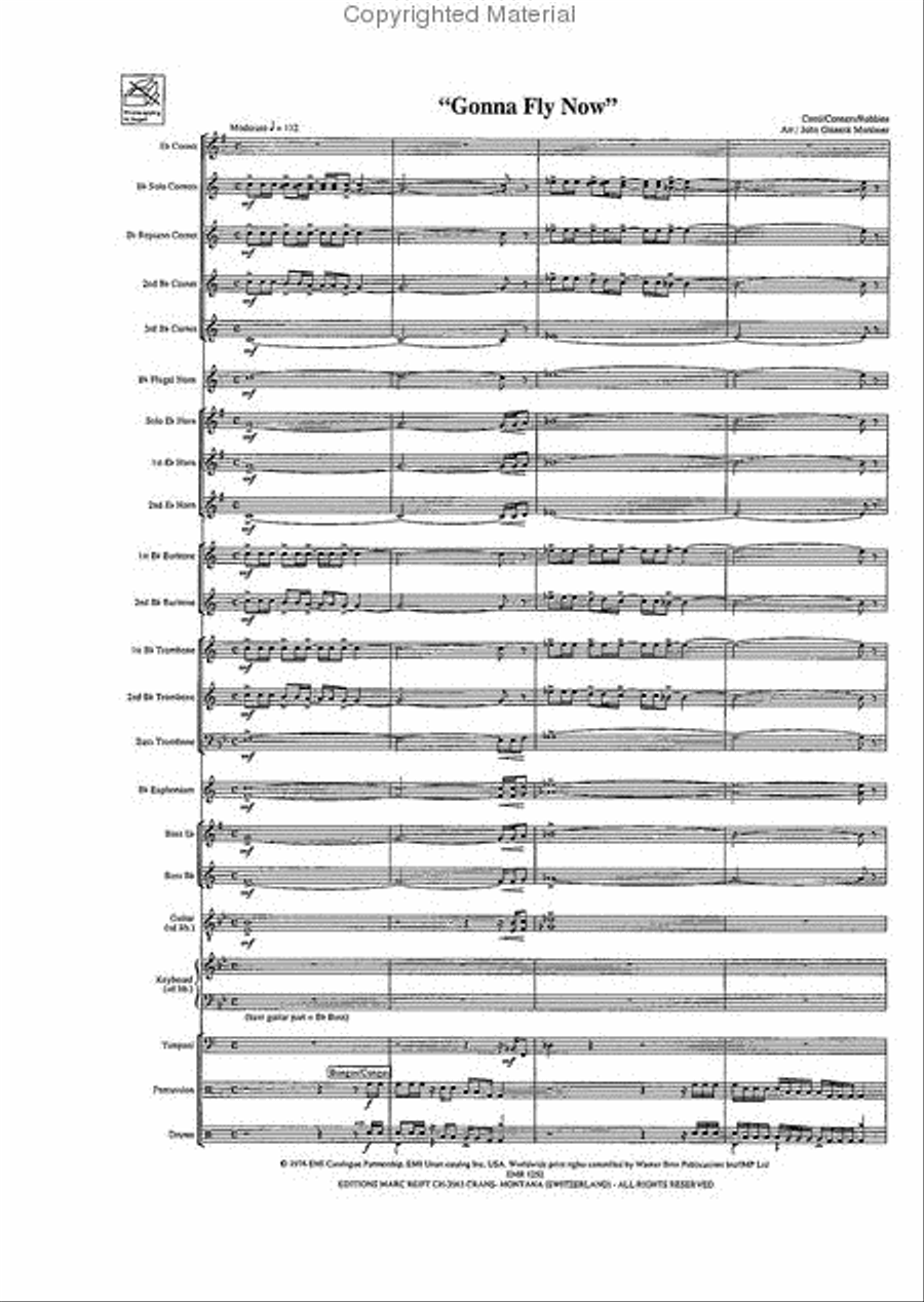 Gonna Fly Now Brass Band scores gallery preview page 3