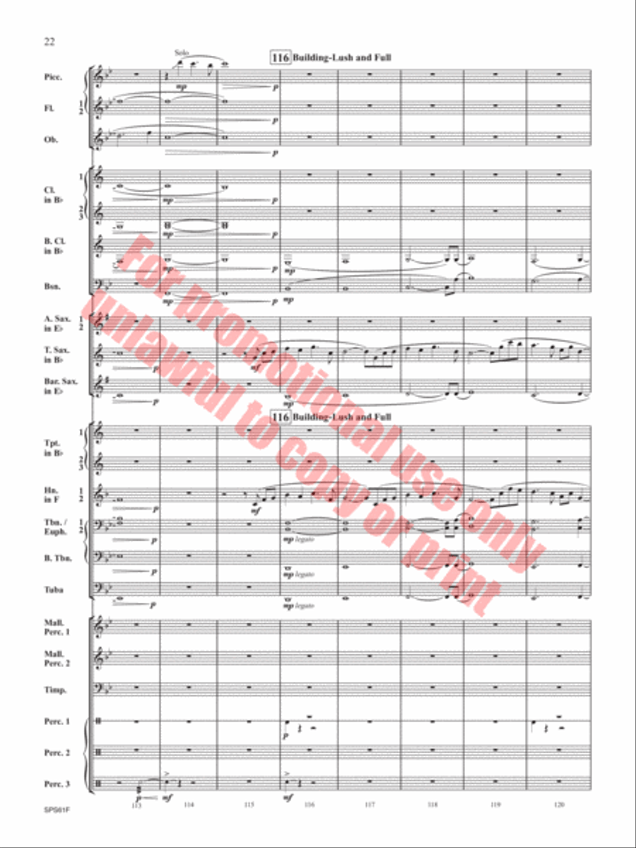 The Lake in the Sky The Lake in the Sky Concert Band scores gallery preview page 23