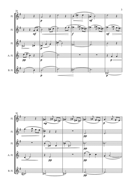"Minuet on the name of Haydn" By Ravel. Arranged for Flute Quintet image number null
