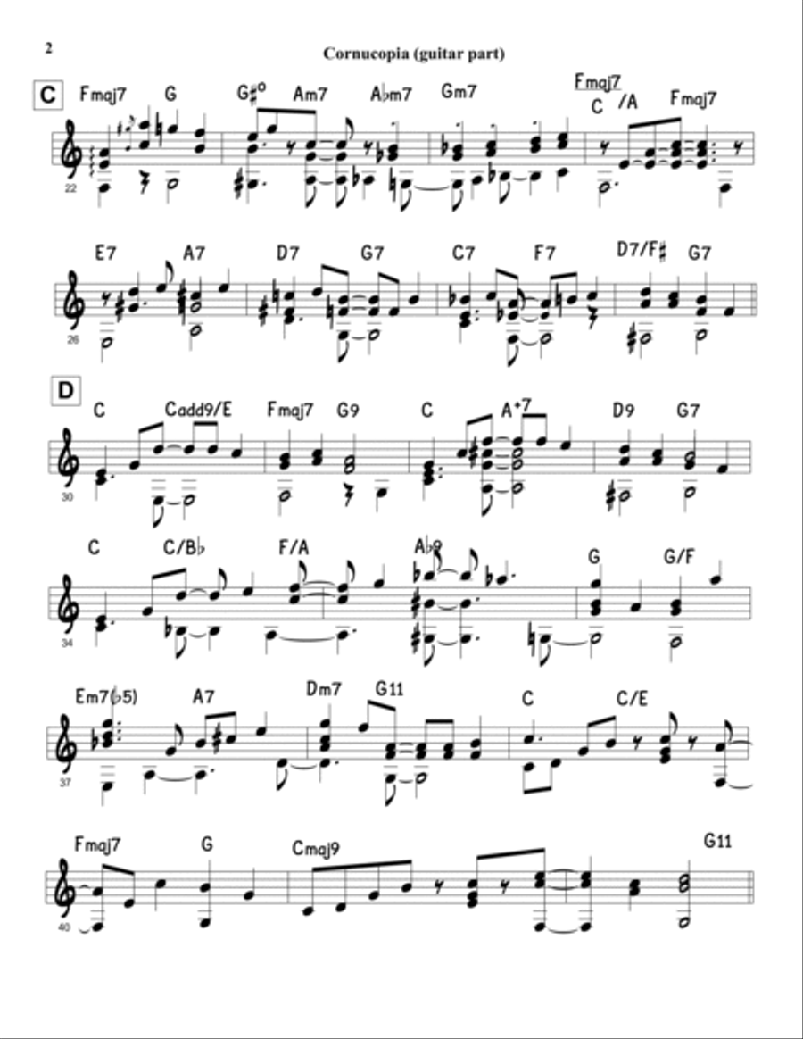 Cornucopia (Guitar Part) Acoustic Guitar scores gallery preview page 3