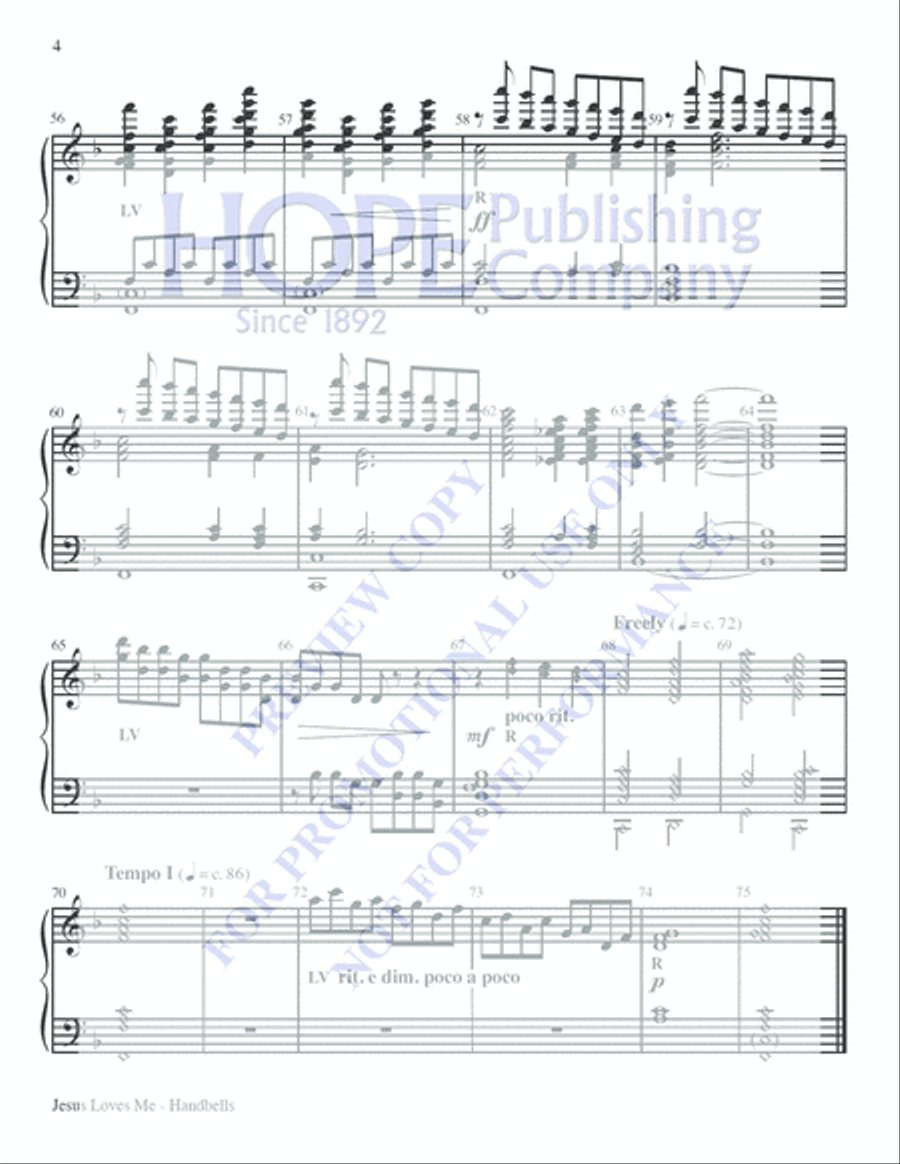 Jesus Loves Me Jesus Loves Me 5-Octaves scores gallery preview page 6