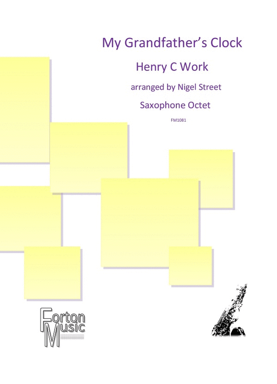 My Grandfather's Clock Saxophone Ensemble scores gallery preview page 1