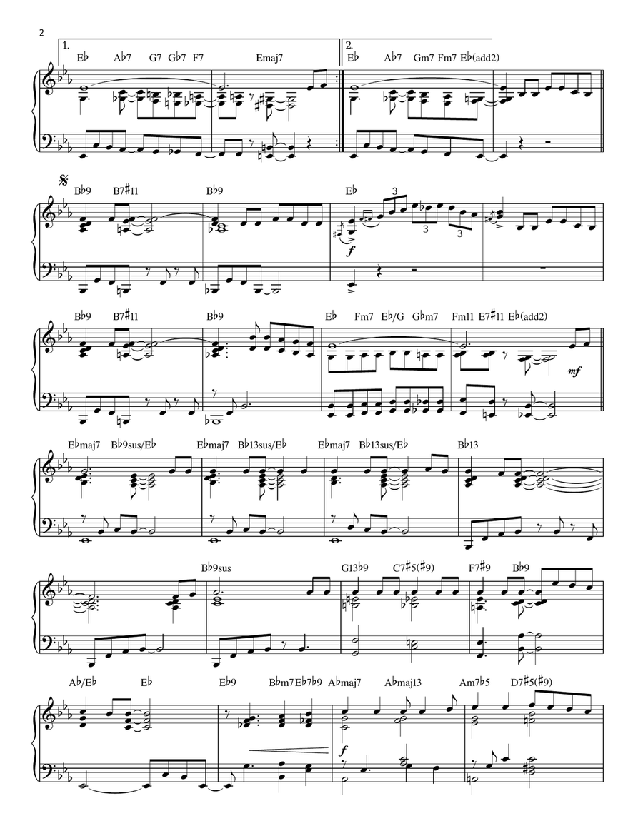 Save The Last Dance For Me [Jazz version] (arr. Brent Edstrom) Piano Solo scores gallery preview page 2