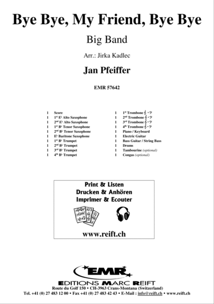 Bye Bye, My Friend, Bye Bye Big Band scores gallery preview page 2
