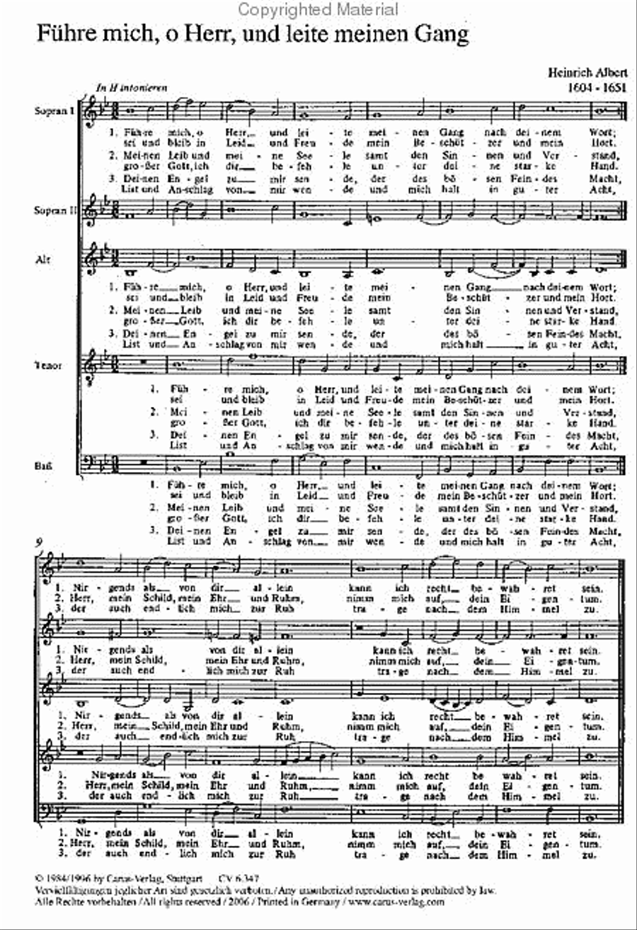 Albert: Fuhre mich; Freundt: Freu dich, Sion Voice scores gallery preview page 2