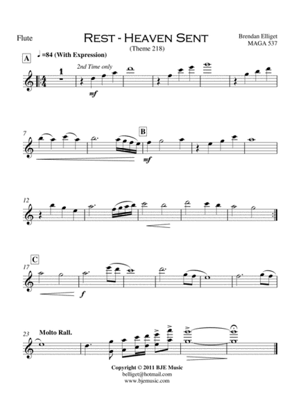 Rest - Heaven Sent (Theme 218) - Full Orchestra Score and Parts image number null