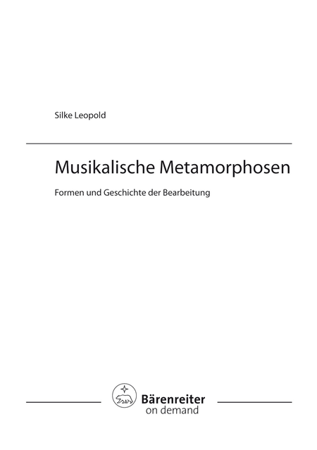 Musikalische Metamorphosen