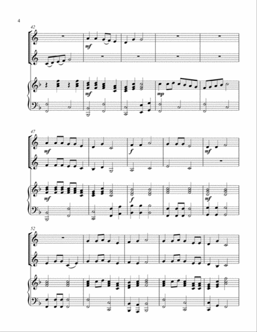 A Fun Christmas Medley (treble F instrument duet) Brass Duet scores gallery preview page 5
