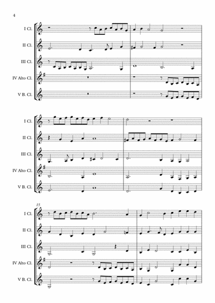 Canzon II a 4 Ch.187 (Giovanni Gabrieli) Clarinet Choir arr. Adrian Wagner image number null