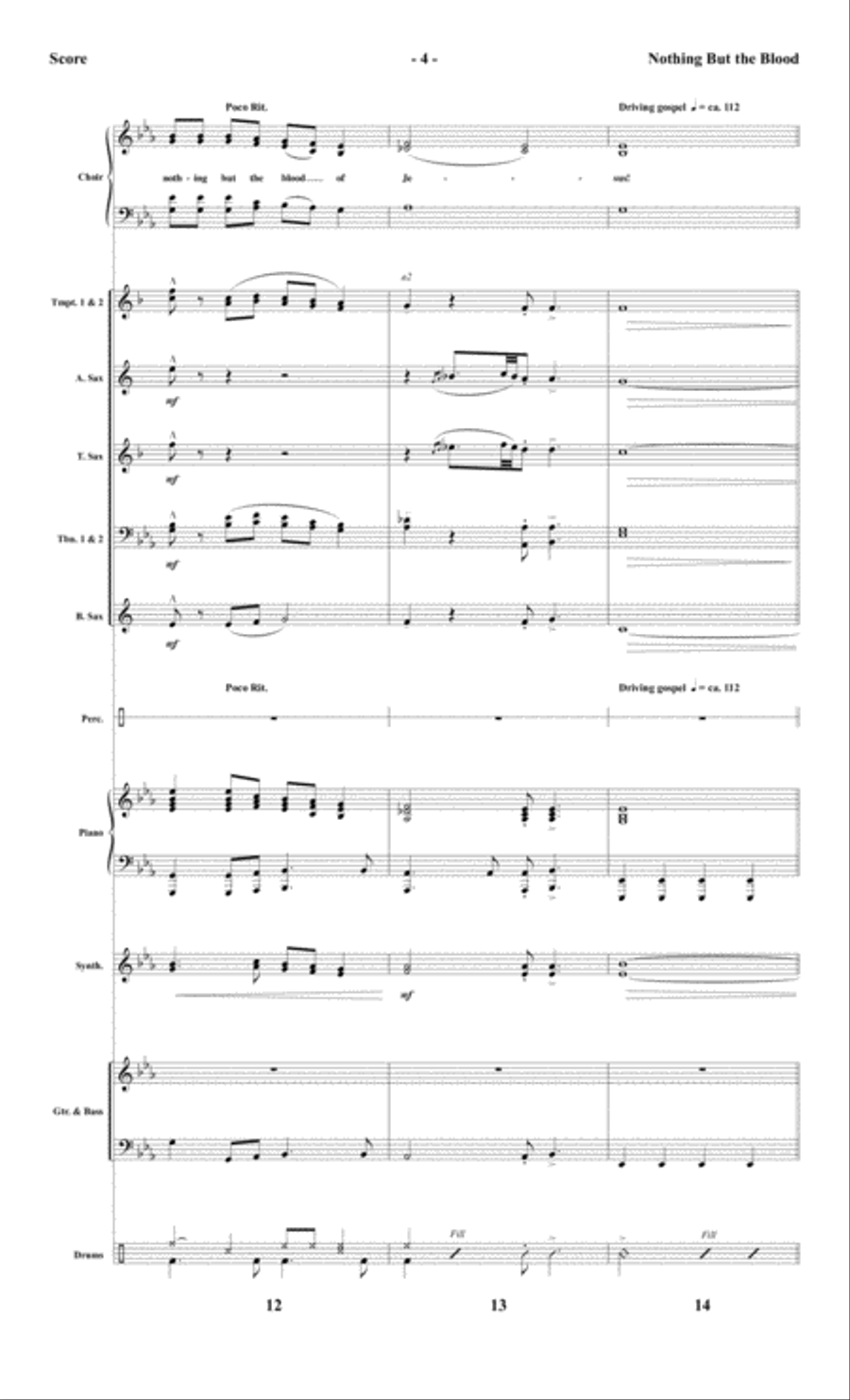 Nothing But the Blood - Instrumental Ensemble Score and Parts Choir scores gallery preview page 6