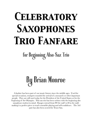 Celebratory Saxophone Trio Fanfare