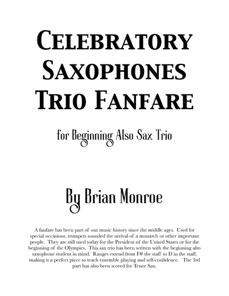 Celebratory Saxophone Trio Fanfare image number null