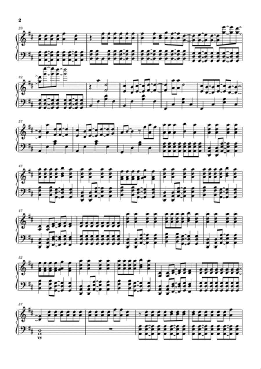 Girlfriend Piano Solo scores gallery preview page 2