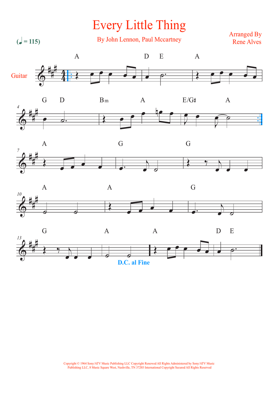Every Little Thing Every Little Thing Acoustic Guitar scores gallery preview page 1