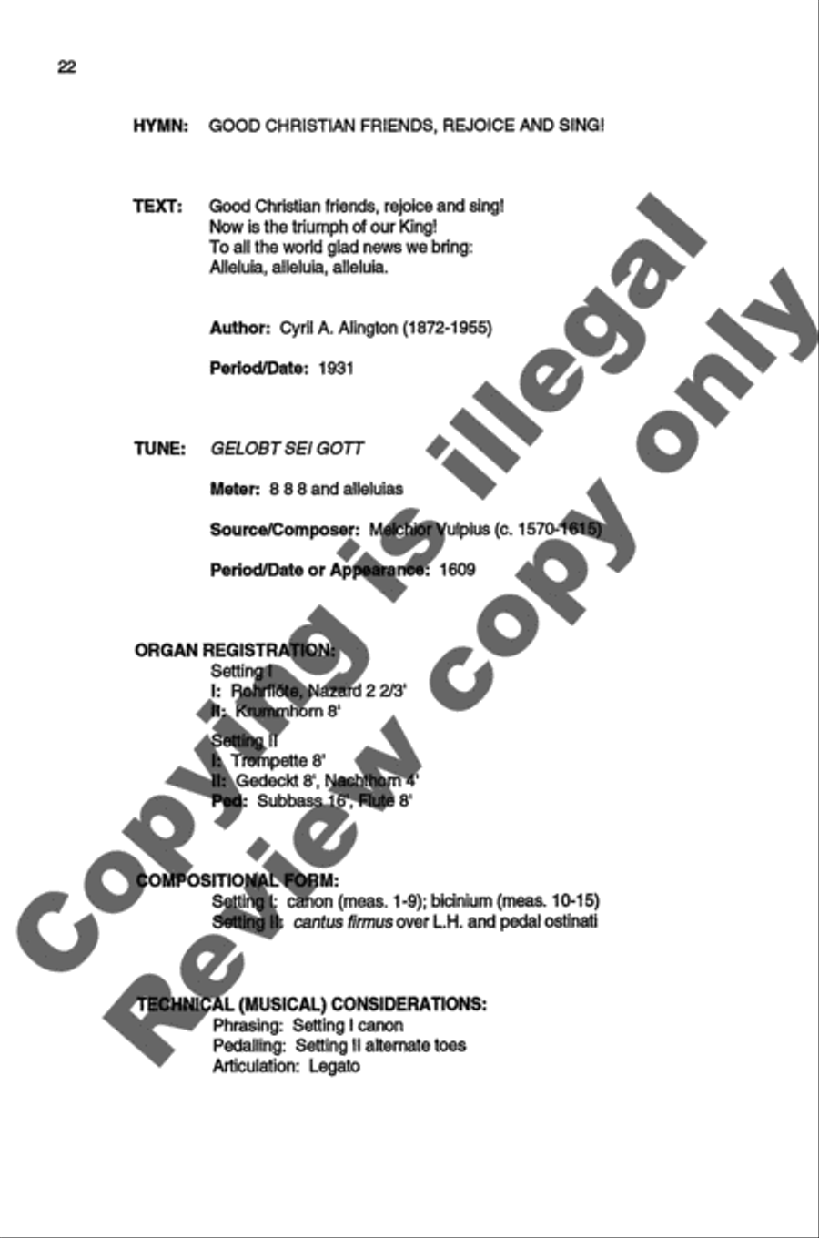 Easy Hymn Settings- Easter Organ scores gallery preview page 13