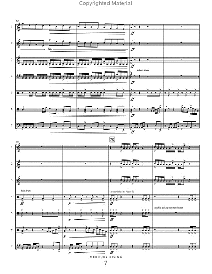 Mercury Rising Mercury Rising Percussion Ensemble scores gallery preview page 8