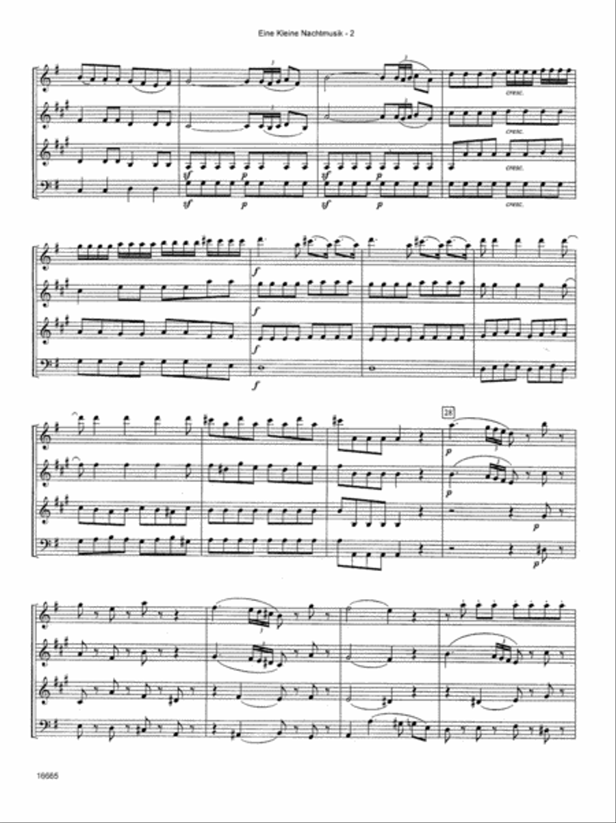 Eine Kleine Nachtmusik/Mvt. 1 Allegro Woodwind Quintet scores gallery preview page 3