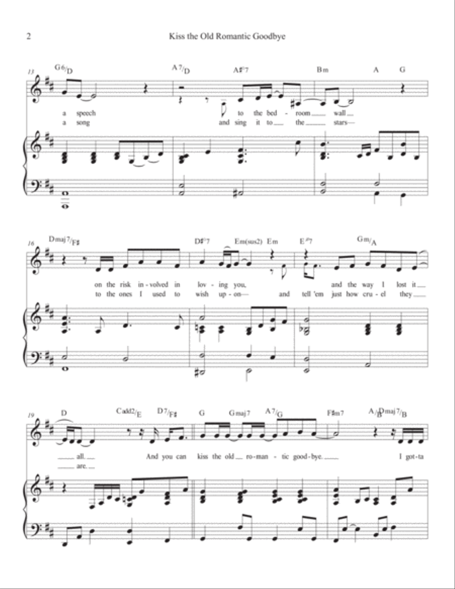 Kiss the Old Romantic Goodbye Voice scores gallery preview page 2