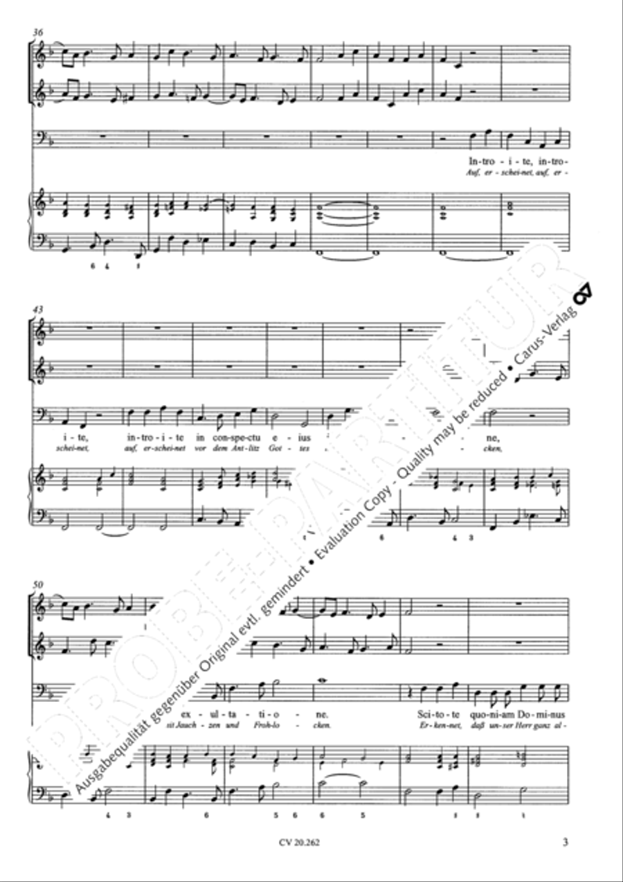 O be joyful in the Lord (Jubilate Deo omnis terra (Kommt, frohlocket dem Herrn alle Volker)) Recorder scores gallery preview page 4