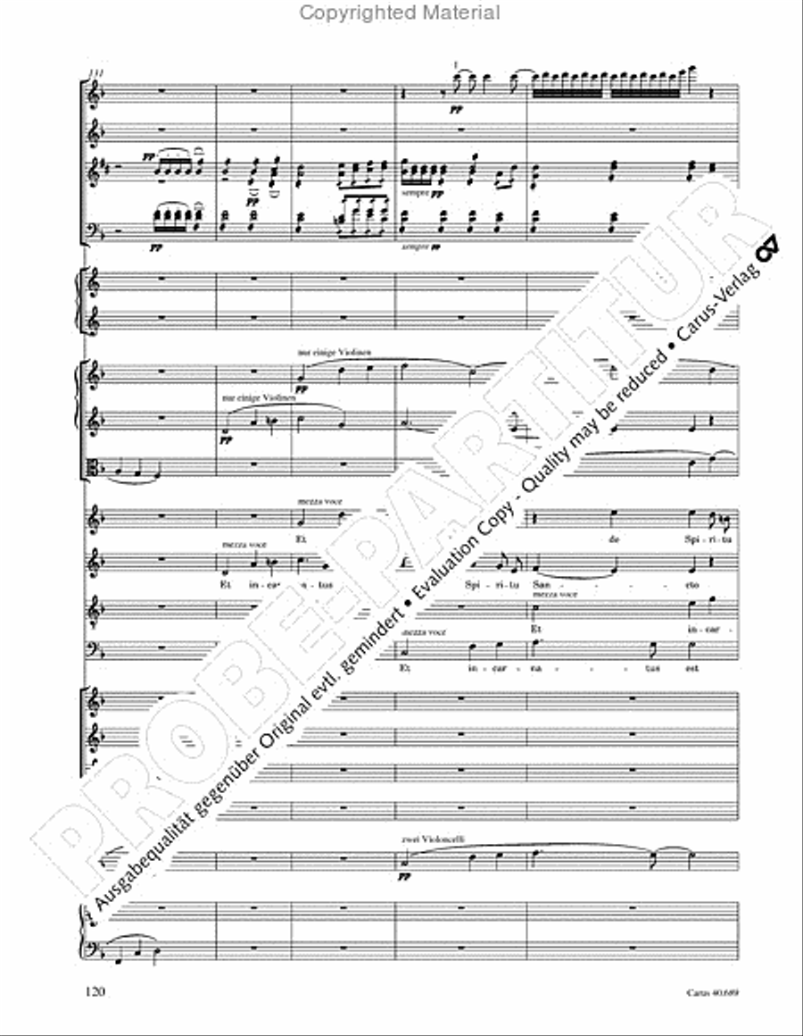 Missa solemnis Missa solemnis 4-Part scores gallery preview page 136