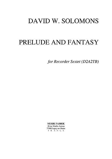 Prelude and Fantasy