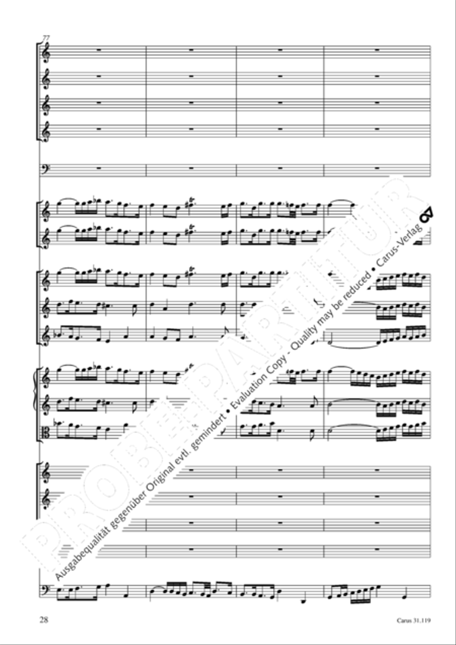 Praise the Lord, O Jerusalem (Preise, Jerusalem, den Herrn) 4-Part scores gallery preview page 29