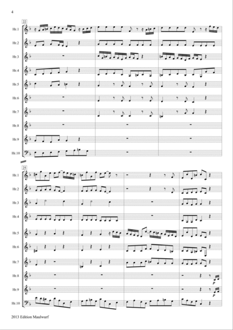 Sinfonia Acis and Galathea Horn scores gallery preview page 6