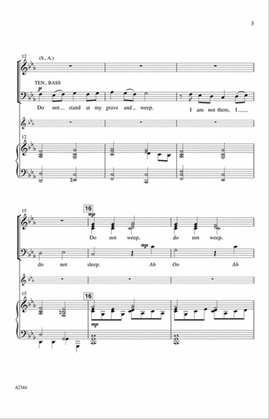 The Epitaph The Epitaph Choir scores gallery preview page 3