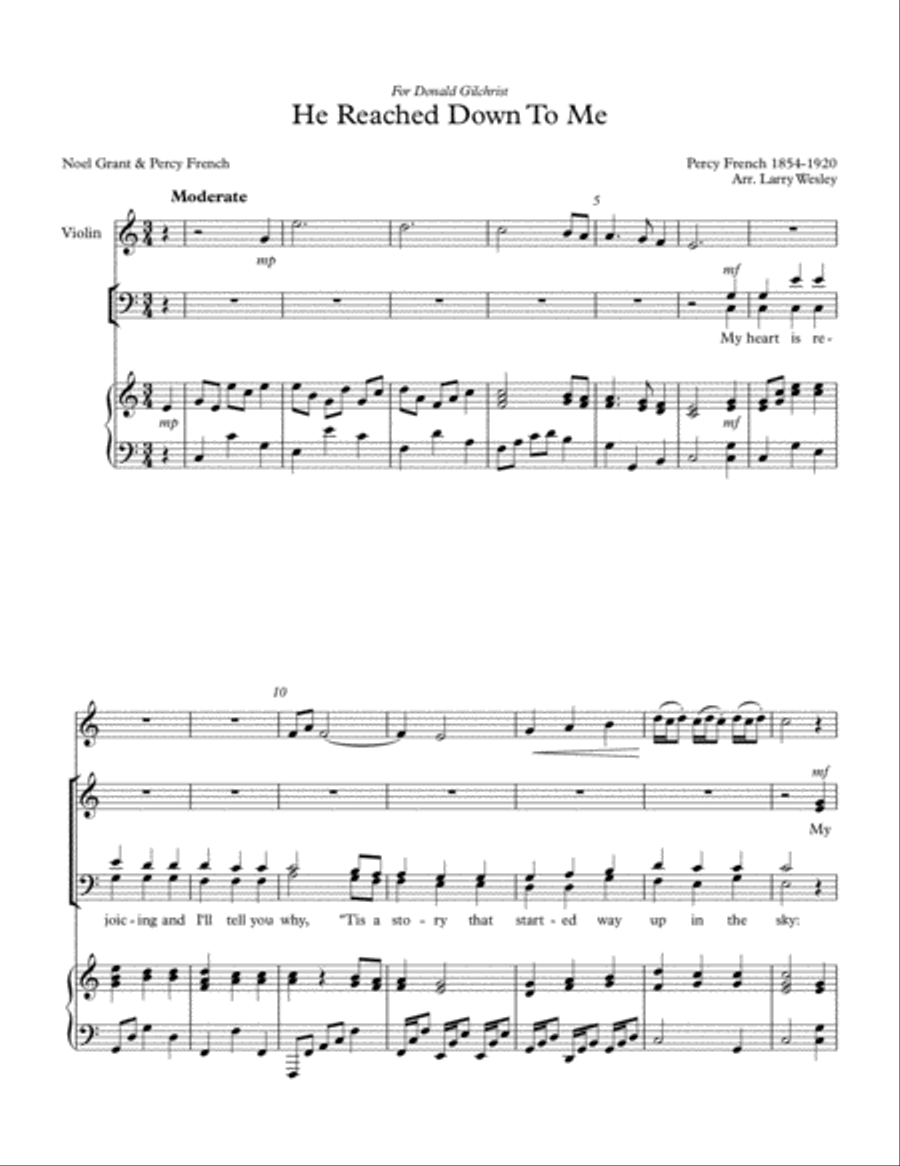 He Reached Down To Me He Reached Down To Me 4-Part scores gallery preview page 1