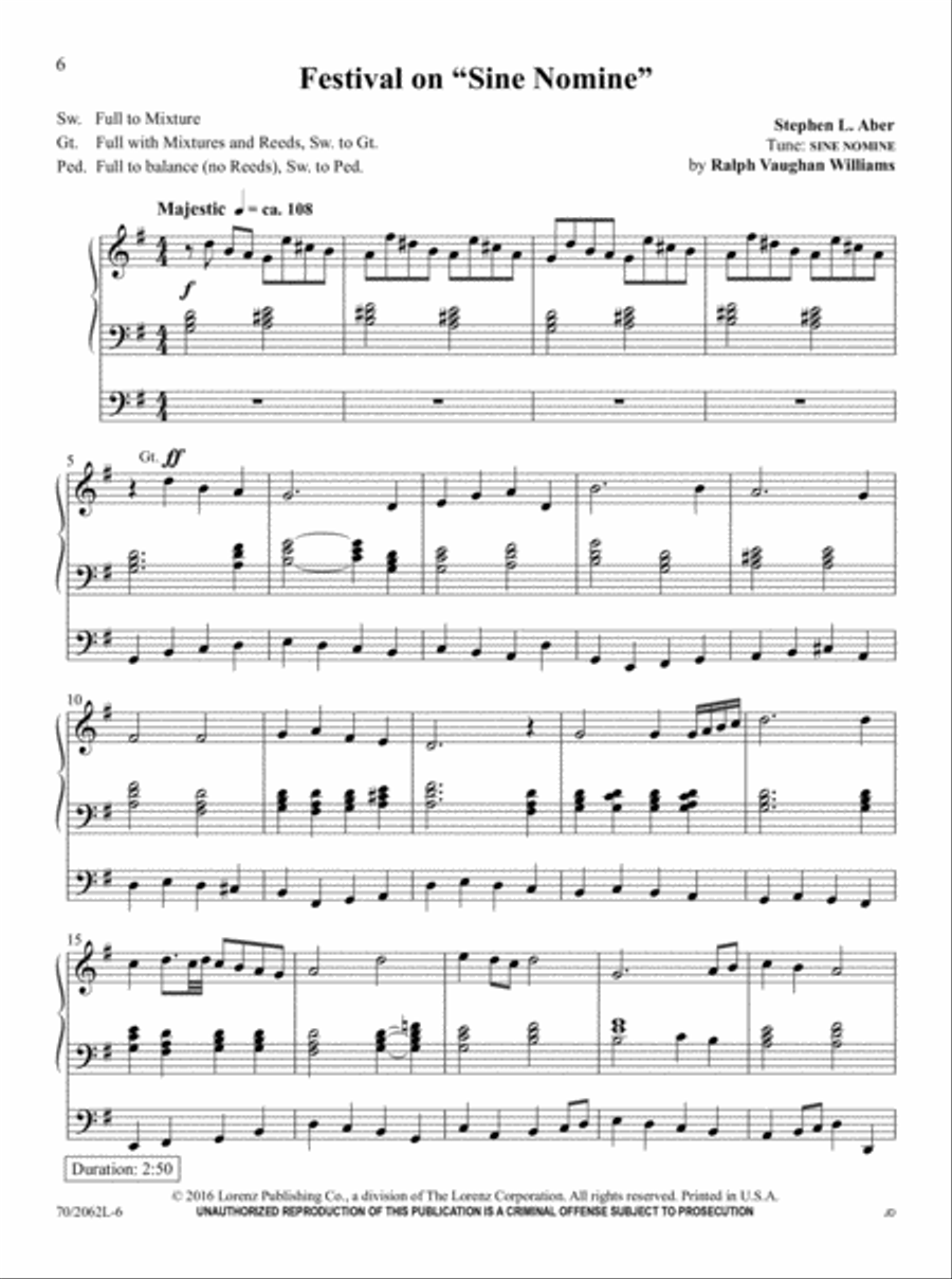 The Sacred Organ Library, Vol. 2 Organ Solo scores gallery preview page 5