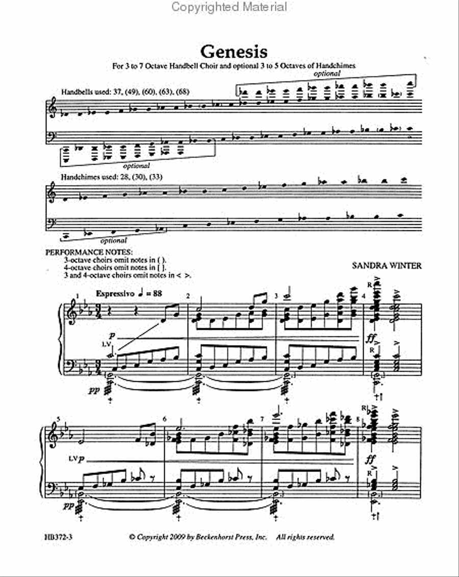 Genesis Genesis Handbell Choir scores gallery preview page 2