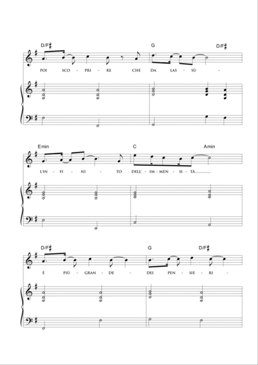 Vorrei andare sulla luna Vorrei andare sulla luna Piano, Vocal, Guitar scores gallery preview page 2