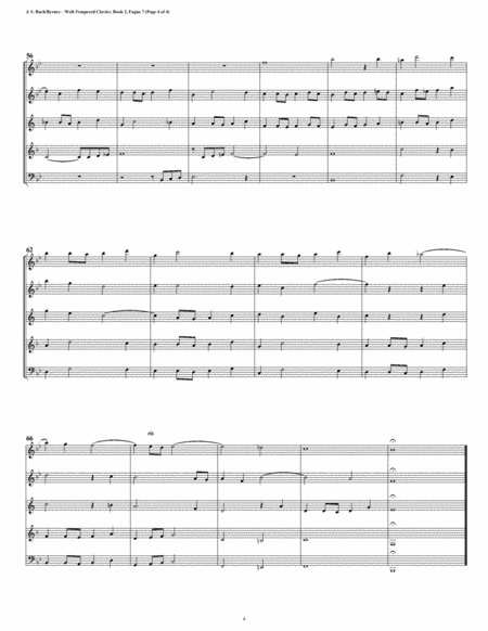 Fugue 07 from Well-Tempered Clavier, Book 2 (Woodwind Quintet) image number null