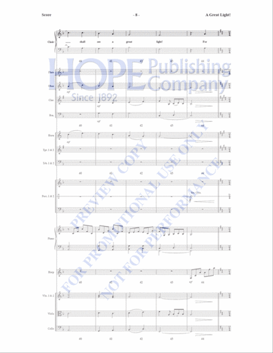 A Great Light A Great Light Orchestra scores gallery preview page 9