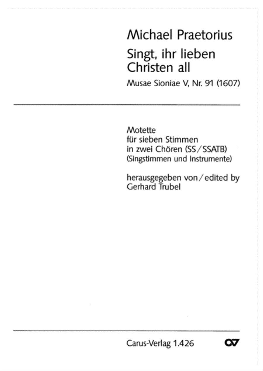 Singt, ihr lieben Christen all SATTB scores gallery preview page 2