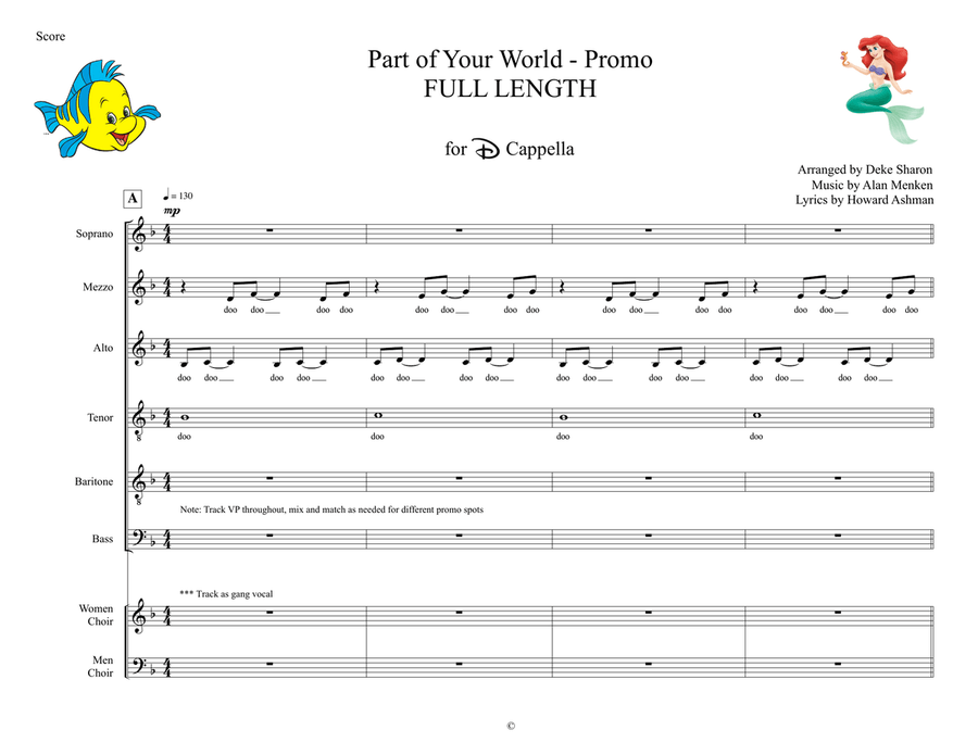 Part Of Your World Divisi scores gallery preview page 1