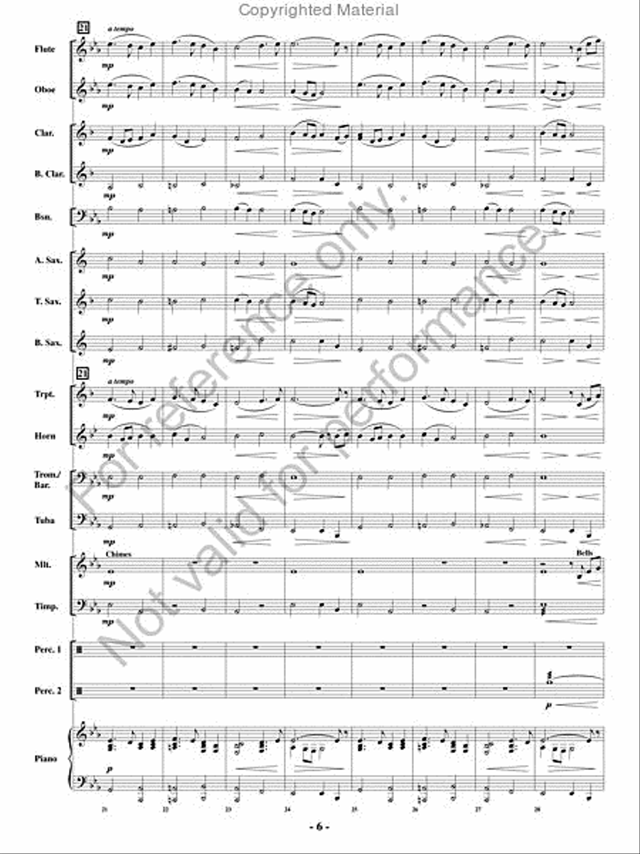 All Through The Night Concert Band scores gallery preview page 5